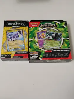 Pokemon Sealed Meowscarada Ex Deluxe Battle Deck/Miraidon Ex Battle Decks - Image 1