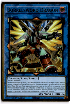Yugioh Borrelsword Dragon (Alternate Art) - Maximum Gold (MAGO) 1st Ed NM - Image 1