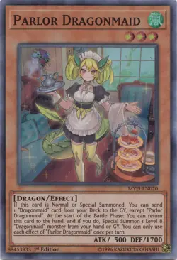 Yugioh! LP Parlor Dragonmaid - MYFI-EN020 - Super Rare - 1st Edition Lightly Pla - Image 1