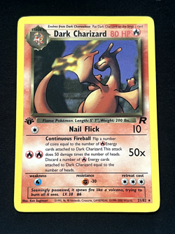 Pokemon 1st Edition Dark Charizard Team Rocket #21 Non-Holo Card - Image 1