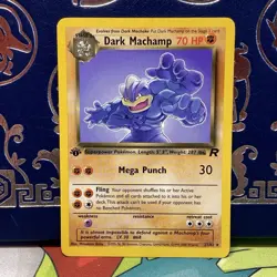 DARK MACHAMP 27/82 Team Rocket 1st EDITION non-holo rare Pokemon TCG card NM - Image 1