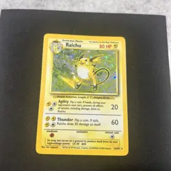 Pokemon TCG Raichu Base Set Holo Rare Card 14/102 NM - Image 1