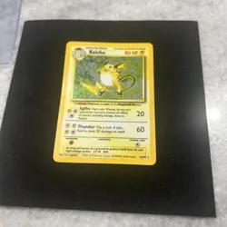Pokemon TCG Raichu Base Set Holo Rare Card 14/102 NM - Image 5