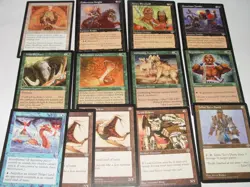 MTG 13x MIRAGE ARTIFACTS green black magic card lot LP - Image 1