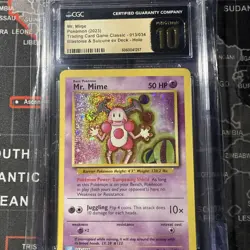 Pokemon TCG Mr. Mime Trading Card Game Classic Holo Card 013/034 SHE'S A 10 - Image 1