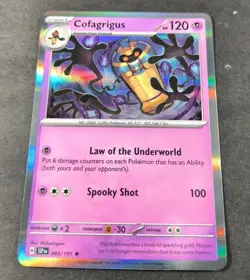 Pokemon Surging Sparks Cofagrigus Holo Rare Card 083/191 NM - Image 1