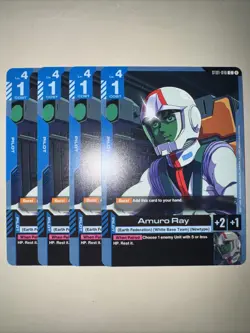 Gundam Card Game ST01-010 Amuro Ray X4 Playset C Starter Deck Card Set English - Image 1