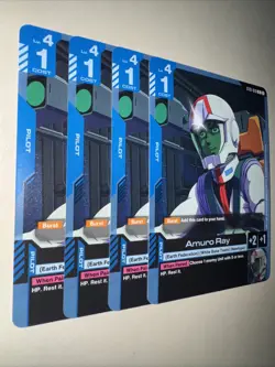 Gundam Card Game ST01-010 Amuro Ray X4 Playset C Starter Deck Card Set English - Image 2