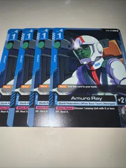 Gundam Card Game ST01-010 Amuro Ray X4 Playset C Starter Deck Card Set English - Image 4