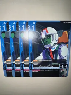 Gundam Card Game ST01-010 Amuro Ray X4 Playset C Starter Deck Card Set English - Image 5