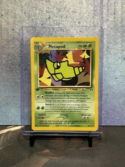 Pokemon Card: Neo Discovery 1st Edition Uncommon: Metapod 42/75 LP-EXC - Image 1