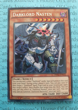 DESO-EN032 Darklord Nasten Secret Rare Yu-Gi-Oh Card 1st Edition New - Image 1
