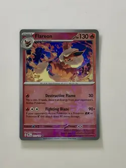 Pokemon TCG Flareon Master Ball Reverse Holo Card 013/131 Prismatic Evolutions - Image 1