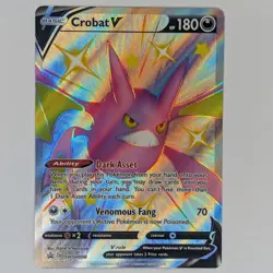 Crobat V SWSH098 Holo Sword & Shield Black Star Promo Pokemon Card TCG 2021 NM - Image 1