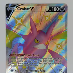 Crobat V SWSH098 Holo Sword & Shield Black Star Promo Pokemon Card TCG 2021 NM - Image 2