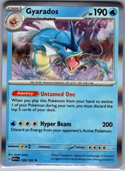 Gyarados 130/165 Holo SV: Scarlet & Violet 151 - Pokemon Card - NM - Image 1