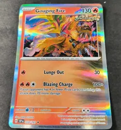Pokemon Surging Sparks Gouging Fire Holo Rare Card 038/191 NM - Image 1