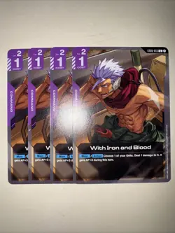 Gundam TCG ST05-013 With Iron And Blood X4 Playset Card Game CCG English - Image 1
