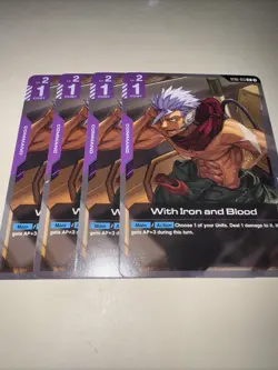 Gundam TCG ST05-013 With Iron And Blood X4 Playset Card Game CCG English - Image 4