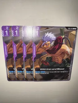Gundam TCG ST05-013 With Iron And Blood X4 Playset Card Game CCG English - Image 5