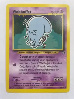 Wobbuffet 35/75 NM - RARE Non Holo Neo Discovery Pokemon Card - Image 1