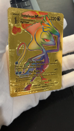 Inteleon Vmax Rainbow Gold Foil Textured Display Card - Image 2
