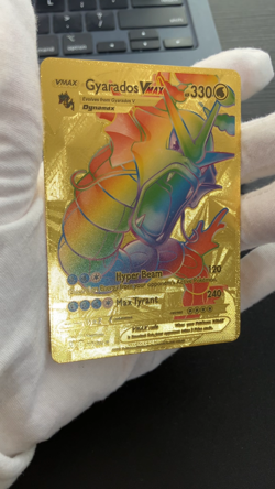 Gyarados Vmax Rainbow Gold Foil Textured Display Card - Image 2