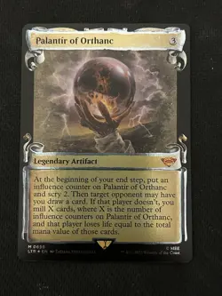 MTG - LTR - Palantir of Orthanc - Showcase Scroll Silver Foil - M 0698 NM - Image 1