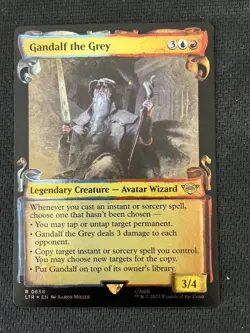 MTG - LTR - Gandalf the Grey - Showcase Scroll Silver Foil - R 0658 NM - Image 1