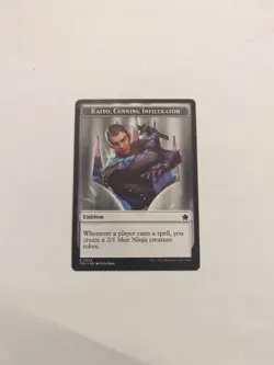 Kaito, Cunning Infiltrator Emblem / Ninja Token Foundations Regular NM MTG - Image 1