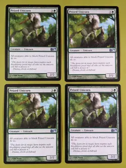 Prized Unicorn x4 Magic 2010 M10 4x Magic the Gathering MTG - Image 1
