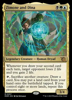 1x Zimone and Dina NM-Mint, English March of the Machine MTG Magic - Image 1