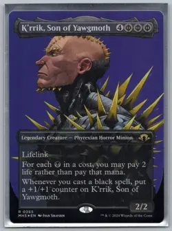 K'rrik, Son of Yawgmoth (Borderless) FOIL - Modern Horizons 3 - MTG - Near Mint - Image 1