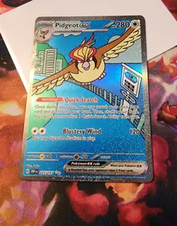 Pokemon TCG Secret Rare Pidgeot EX Full Art 225/197 Obsidian Flames - Image 1