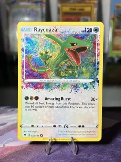 Rayquaza 138/185 Vivid Voltage AMAZING RARE Pokemon Card - MINT - Image 1