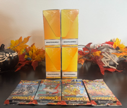 Lot of 4 Pokemon TCG Scarlet & Violet Surging Sparks Booster Bundle Pack Art Set - Image 3