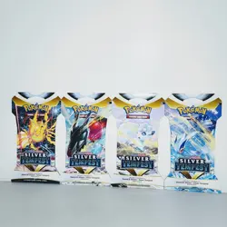 Pokemon: Silver Tempest - Sleeved Booster Packs Full Art Set of 4 Sealed - Image 1