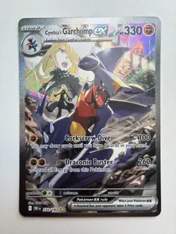 Pokemon TCG Cynthia's Garchomp EX 232/182 Destined Rivals Ultra Rare English - Image 1