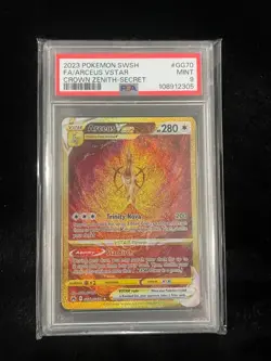 2023 Pokemon SWSH FA Arceus V Star Crown Zenith Secret #GG70 PSA 9 - Image 1