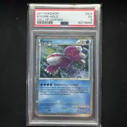 2011 POKEMON CALL OF LEGENDS KYOGRE #SL6 HOLO PSA 5 Excellent - Image 1