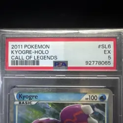 2011 POKEMON CALL OF LEGENDS KYOGRE #SL6 HOLO PSA 5 Excellent - Image 3