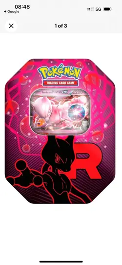 Pokemon TCG: Team Rocket Tin - Mewtwo ex - Image 3