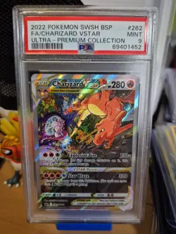 2022 POKEMON SWSH BLACK STAR PROMO 262 FULL ART/CHARIZARD VSTAR PSA 9 69401452 - Image 1