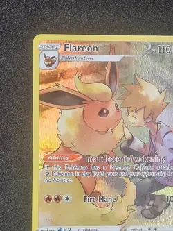 Pokemon TCG Flareon TG01/TG30 SWSH Brilliant Stars Holofoil Rare NM Full Art - Image 2
