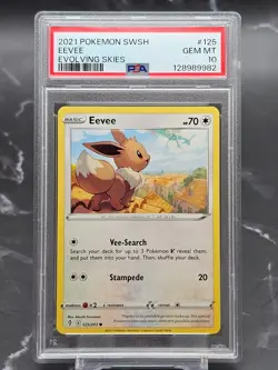 2021 Pokemon Eevee 125/203 Evolving Skies PSA 10 Gem Mint - Rayquaza Cameo - Image 1