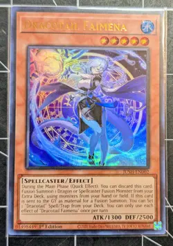 YuGiOh! Dracotail Faimena JUSH-EN002 Ultra Rare, 1st Edition, Near Mint - Image 1