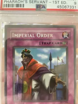 2002 Yu-Gi-Oh! Imperial Order PSV-104 1st Edition Pharaoh's Servant PSA 9 - Image 3