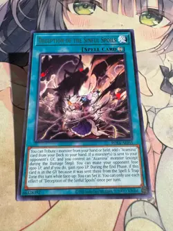 Yugioh Asian English ROTA-AE055 Deception of the Sinful Spoils Rare NM - Image 1