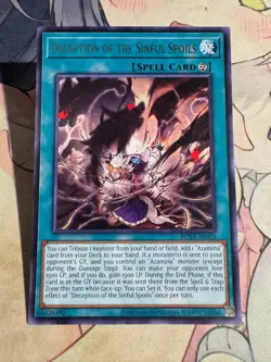 Yugioh Asian English ROTA-AE055 Deception of the Sinful Spoils Rare NM - Image 2