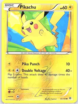 Pikachu 50/149 Reverse Holo Boundaries Crossed - Pokemon Card - NM - Image 1